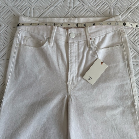 Good American Good Waist Palazzo Crop Jeans Size 4/27 In White - Picture 6 of 13